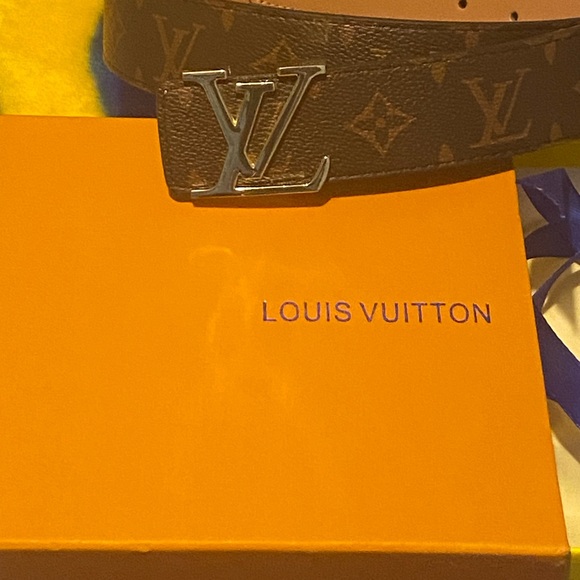 Louis Vuitton Dark Brown Monogram Belt with Gold Buckle - Picture 1 of 10
